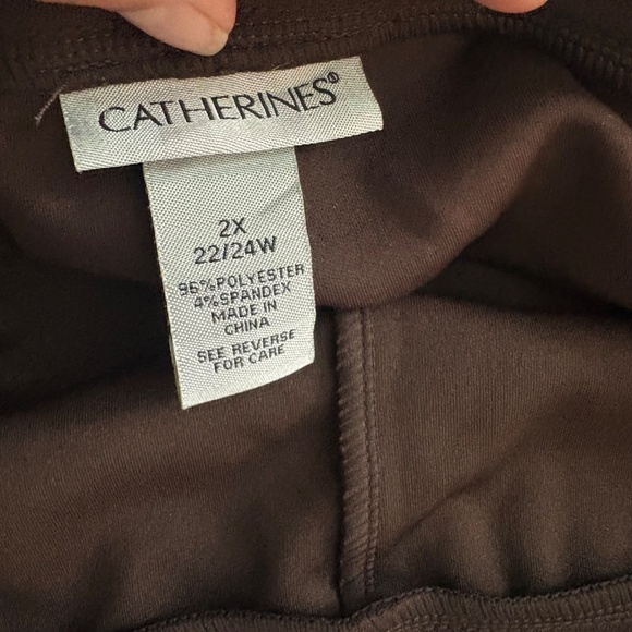 Catherines Plus Size Brown Wide Leg Pants - Picture 8 of 8